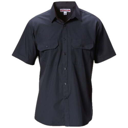 WORKWEAR, SAFETY & CORPORATE CLOTHING SPECIALISTS DISCONTINUED - Foundations - Permanent Press Poly Cotton Shirt Short Sleeve