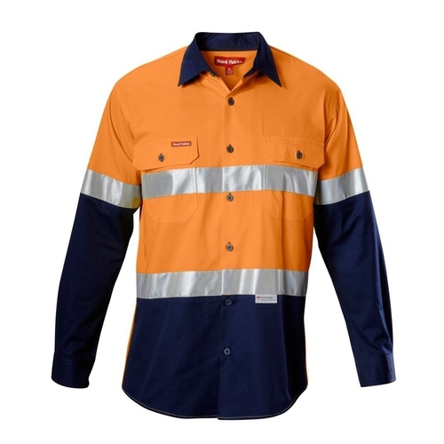 WORKWEAR, SAFETY & CORPORATE CLOTHING SPECIALISTS - Koolgear - Hi-Vis Two Tone Ventilated Shirt LS