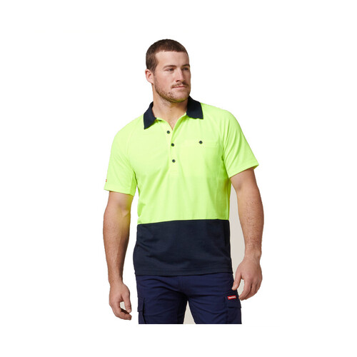 WORKWEAR, SAFETY & CORPORATE CLOTHING SPECIALISTS - Koolgear - Ventilated Hi-Vis Two Tone Polo Short Sleeve